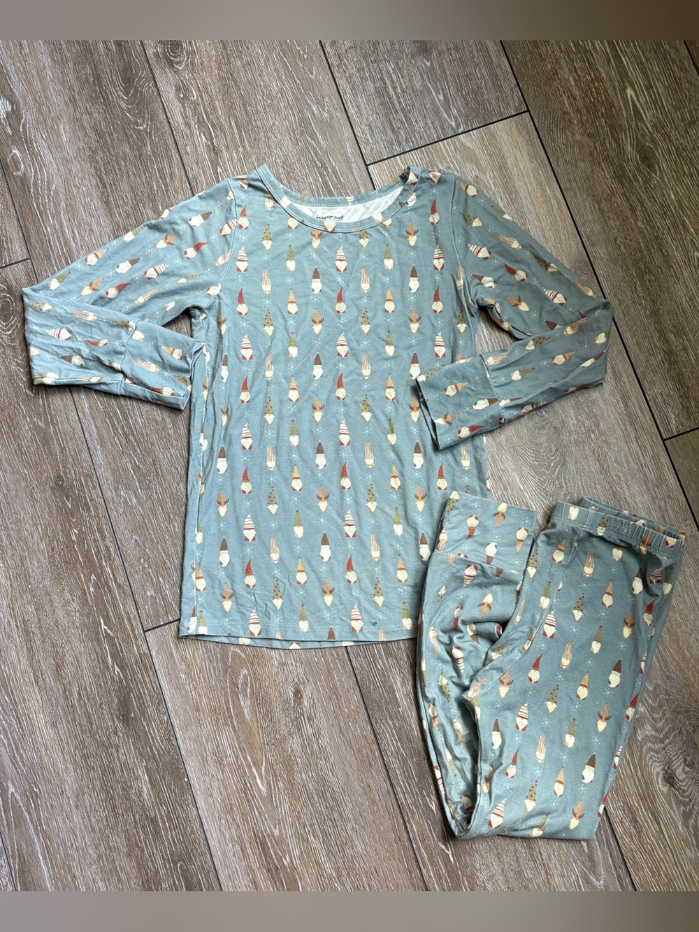 Baby Sprouts Bamboo Pajama Set Gnome Print Size 8